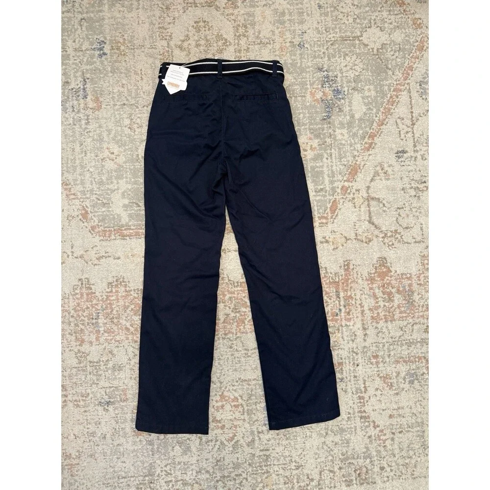 Gymboree Boys Navy Chino Pants w/ Belt Size 12 NWT Classic Fit Dress Pants